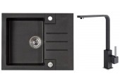 ALVEUS Set ROCK 30 dřez 595x475 mm + baterie AFRA, černá