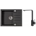 ALVEUS Set ROCK 30 dřez 595x475 mm + baterie AFRA, černá