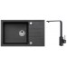 ALVEUS Set INTERMEZZO 130 dřez 780x480 mm + baterie AFRA, černá