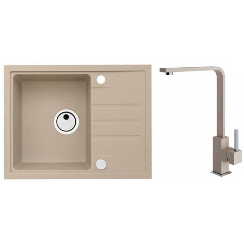 ALVEUS Set INTERMEZZO 30 dřez 620x480 mm + baterie AFRA, béžová