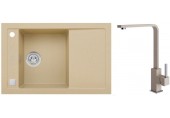 ALVEUS Set FORMIC 30 dřez 760x500 mm + baterie AFRA, béžová