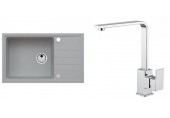 ALVEUS Set INTERMEZZO 130 dřez 780x480 mm + baterie RENO, beton