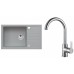 ALVEUS Set INTERMEZZO 130 dřez 780x480 mm + baterie TONIA, beton + chrom