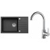 ALVEUS Set INTERMEZZO 130 dřez 780x480 mm + baterie TONIA, černá + chrom