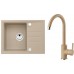ALVEUS Set INTERMEZZO 30 dřez 620x480 mm + baterie TONIA, béžová