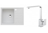 ALVEUS Set INTERMEZZO 30 dřez 620x480 mm + baterie RENO, bílá