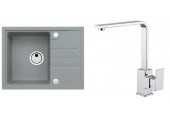 ALVEUS Set INTERMEZZO 30 dřez 620x480 mm + baterie RENO, beton