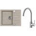 ALVEUS Set ROCK 30 dřez 595x475 mm + baterie ELZA, Pebble 02 + kartáčovaná ocel