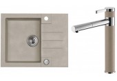 ALVEUS Set ROCK 30 dřez 595x475 mm + baterie ZINA, Pebble 02