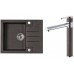 ALVEUS Set ROCK 30 dřez 595x475 mm + baterie ZINA, Chocolate 03