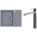 ALVEUS Set ROCK 30 dřez 595x475 mm + baterie ZINA, Steel 04
