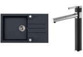 ALVEUS Set ROCK 130 dřez 780x480 mm + baterie ZINA, Twilight 05