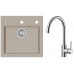 ALVEUS Set FORMIC 20 dřez 520x510 mm + baterie ELZA, Pebble 02 + kartáčovaná ocel