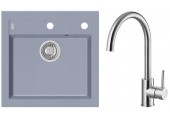 ALVEUS Set FORMIC 20 dřez 520x510 mm + baterie ELZA, Steel 04 + kartáčovaná ocel