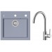 ALVEUS Set FORMIC 20 dřez 520x510 mm + baterie ELZA, Steel 04 + kartáčovaná ocel