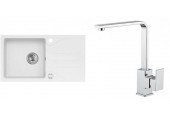 ALVEUS Set GALAPAGOS 30 dřez 770x430 mm + baterie RENO, bílá