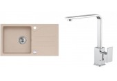 ALVEUS Set GALAPAGOS 30 dřez 770x430 mm + baterie RENO, béžová