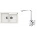 ALVEUS Set ROCK 90 dřez 780x480 mm + baterie RENO, bílá