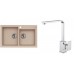 ALVEUS Set ROCK 90 dřez 780x480 mm + baterie RENO, béžová