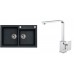 ALVEUS Set ROCK 90 dřez 780x480 mm + baterie RENO, černá