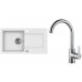 ALVEUS Set FALCON 30 dřez 780x435 mm + baterie TONIA, bílá + chrom