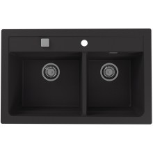 ALVEUS ATROX 50 kuchyňský dřez granitový, 790 x 500 mm, black 1132002