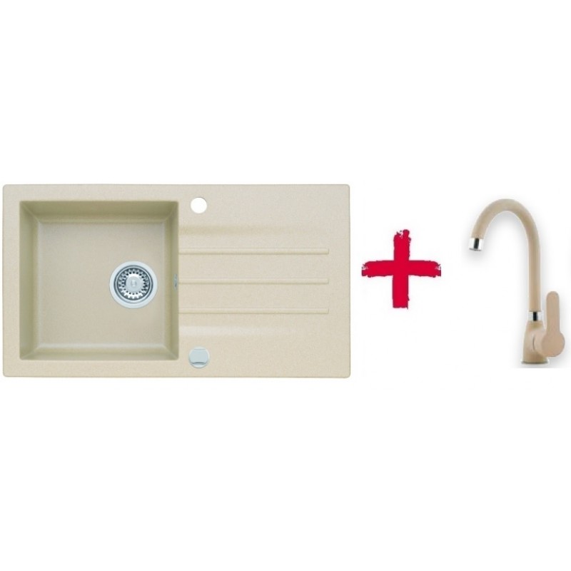 ALVEUS set dřez granitový Cortina 70 béžová + baterie Jessica béžová ALVEUS set dřez granitový Cortina 70 béžová + baterie Jessica béžová