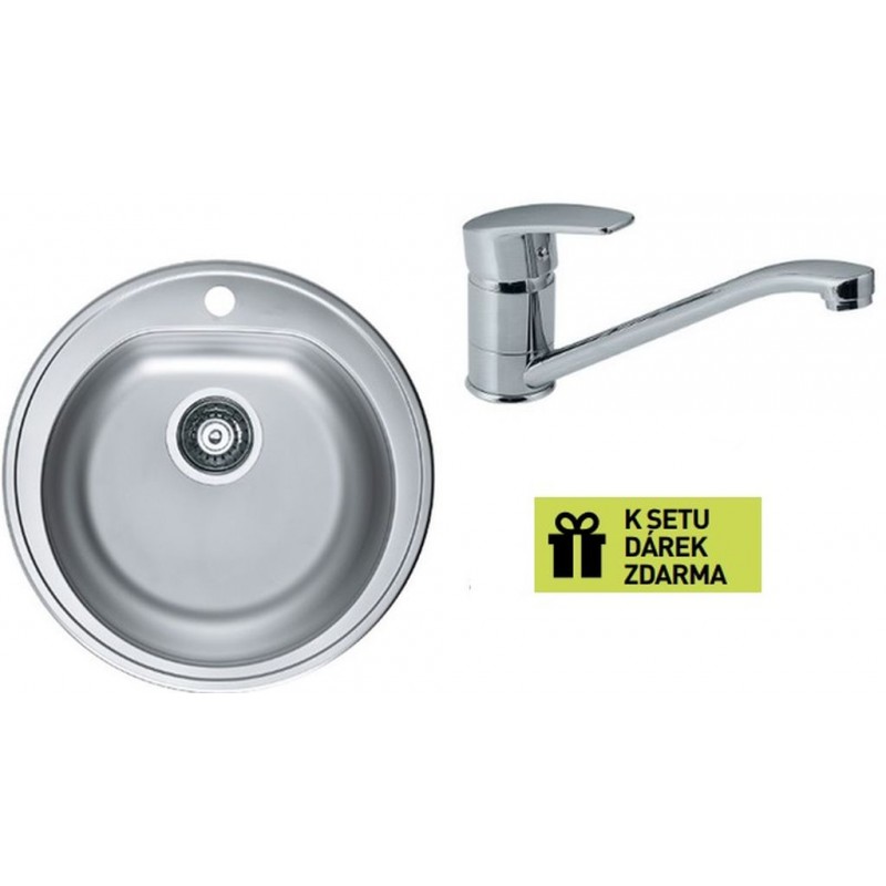 ALVEUS Set dřez Form 30 nerez + baterie Riviera X chrom + dárek