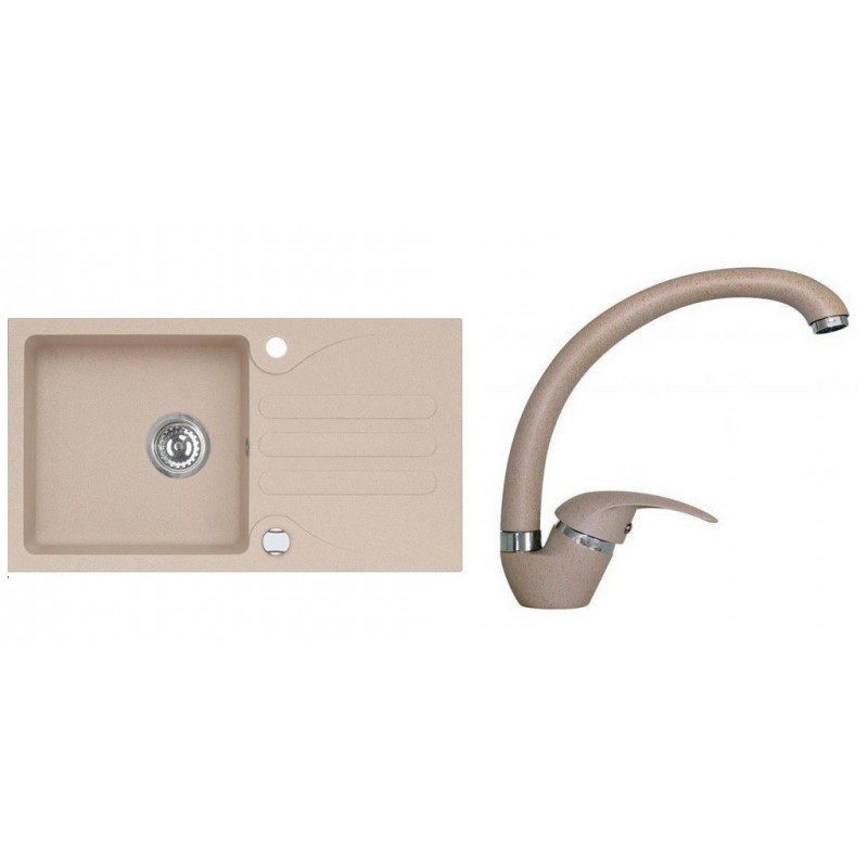 ALVEUS set dřez Galapagos granitový + baterie Diana beige ZDARMA