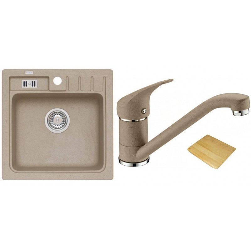 ALVEUS set dřez Niagara 20 granitový + krájecí deska + baterie Rapa Nui beige ALVEUS set dřez Niagara 20 granitový + krájecí deska + baterie Rapa Nui beige