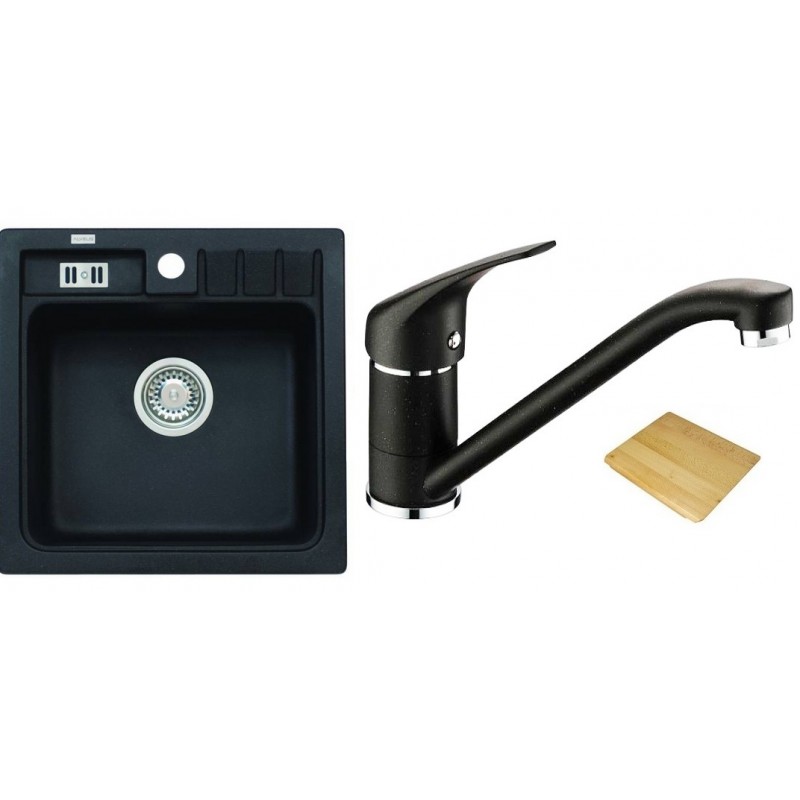 ALVEUS set dřez Niagara 20 granitový + krájecí deska + baterie Rapa Nui black ALVEUS set dřez Niagara 20 granitový + krájecí deska + baterie Rapa Nui black