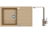 ALVEUS Set CADIT 20 dřez 790x500 mm + baterie AFRA, béžová