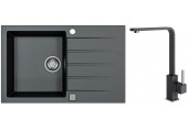 ALVEUS Set CADIT 20 dřez 790x500 mm + baterie AFRA, černá