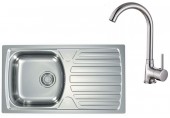 ALVEUS Set BASIC 170 dřez nerezový 780x435 mm + baterie KARINA chrom