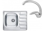 ALVEUS Set ZOOM 10 dřez nerezový 615x500 mm + baterie GRANDIA chrom