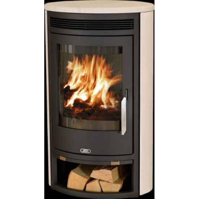 ABX Arktis 4655-6-II, krbová kamna, černý plech- cream