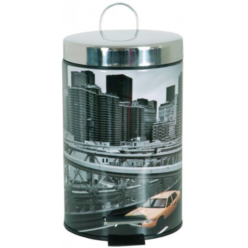 ARTTEC Koš odpadkový - 3 l - kov + nerez - new york MSV00209 ARTTEC Koš odpadkový - 3 l - kov + nerez - new york MSV00209