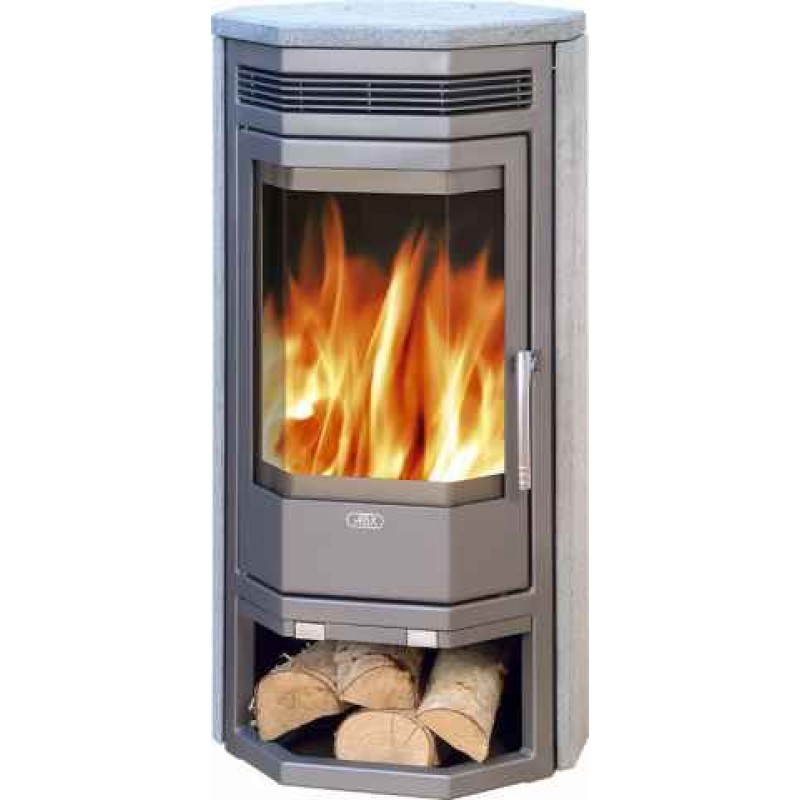 ABX Baltik 4650-4-II krbová kamna na dřevo, šedý plech + mastek, včetně horní desky