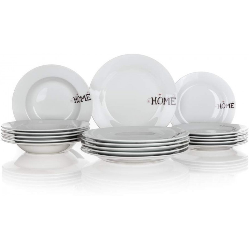 BANQUET Home coll. Sada talířů bílá, 18ks 60311621