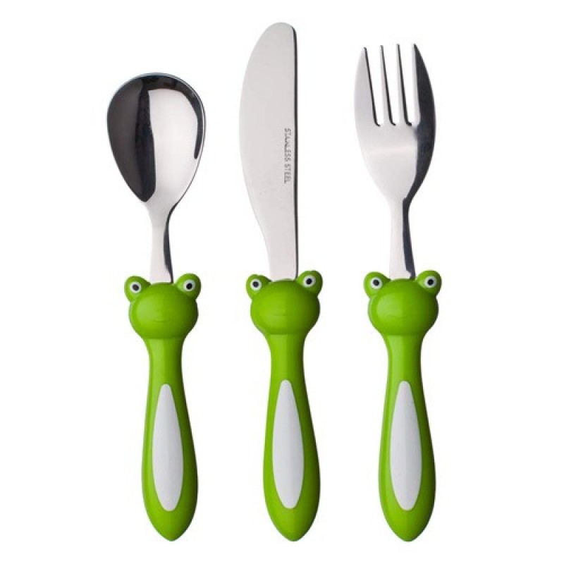 BANQUET Sada dětských příborů FROG, 3 ks, s plastovou rukojetí 41WF1143PCS