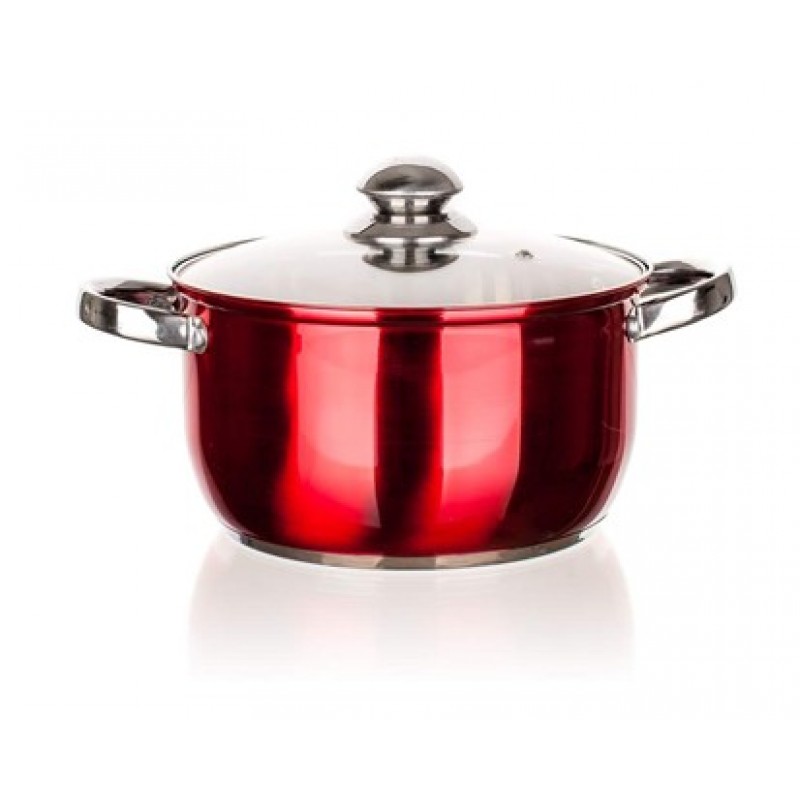 BANQUET Hrnec s poklicí 22cm, 4,3L Maestro Red 48HF09RC22