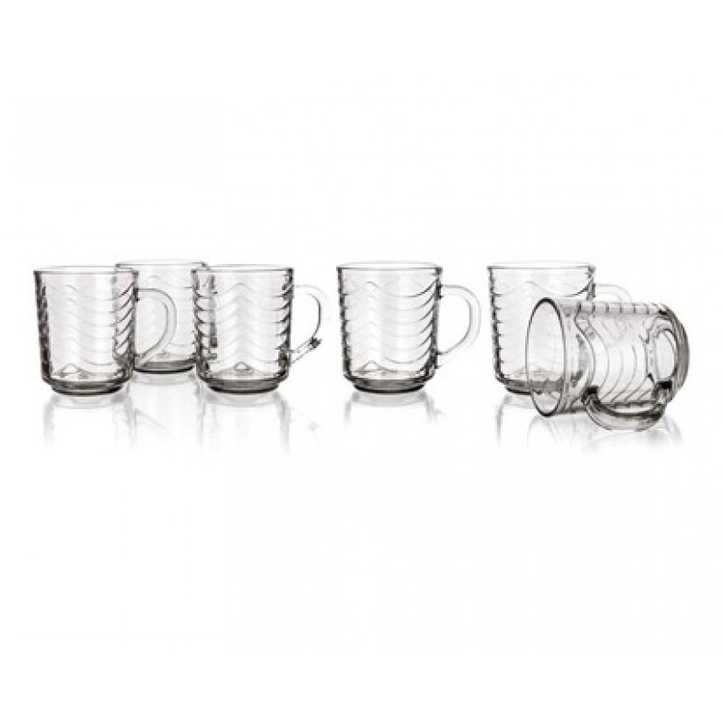 BANQUET 6ti dílná sada skleněných hrnků Wave 04M244856