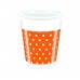 PROCOS Nápojový pohár 200 ml, 8KS Orange Dots 4483212