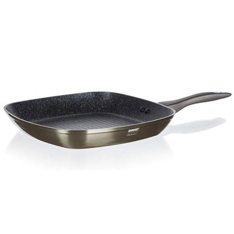 BANQUET METALLIC PLATINUM Pánev steaková s nepřilnavým povrchem, 28 x 28 cm 40051933 BANQUET METALLIC PLATINUM Pánev steaková s nepřilnavým povrchem, 28 x 28 cm 40051933