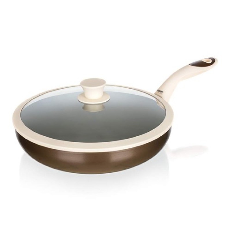 BANQUET CONTRA Pánev WOK s nepřilnavým povrchem 28 x 8 cm, se skleněnou poklicí, indukce BANQUET CONTRA Pánev WOK s nepřilnavým povrchem 28 x 8 cm, se skleněnou poklicí, indukce