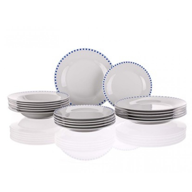 BANQUET Talířová sada 18-ti dílná CUBITO BLUE, OK 60XFW112119