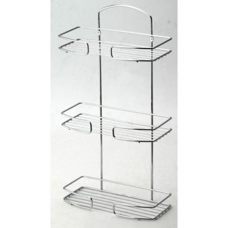 BATH&HOME Třípatrová rovná koupelnová police