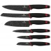 BERLINGERHAUS Stone Touch Line Sada nožů 6 ks, černá BH-2114