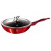 BERLINGERHAUS Burgundy Metallic Line pánev Wok s poklicí 28 cm, červená BH-1265