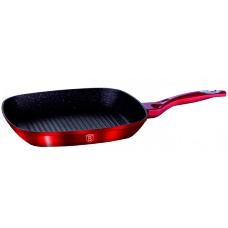 BERLINGERHAUS Burgundy Metallic Line pánev grilovací 28 cm, červená BH-1271